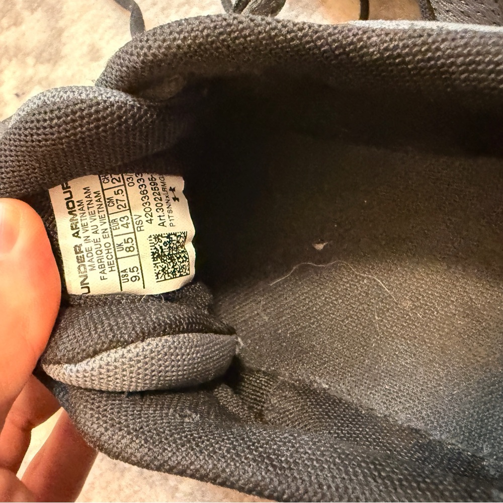 Under Armour Charcoal Athletic Shoes